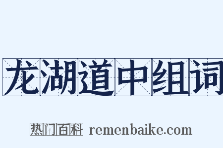 龙湖道中组词是什么意思的图片